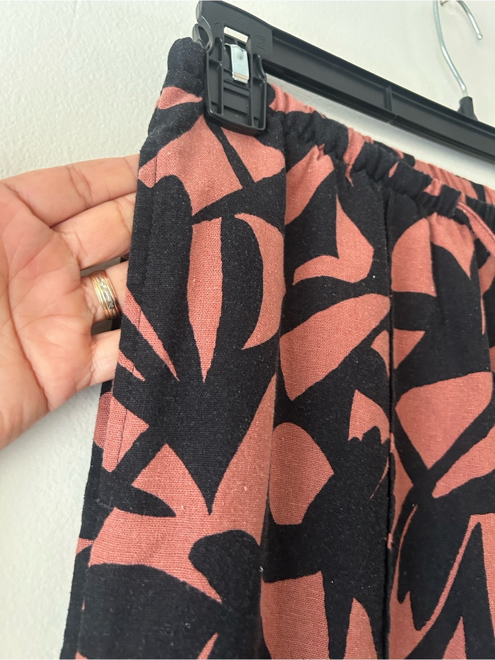 a new day Black and Rust Abstract Wide Leg Pants - Picture 6 of 14
